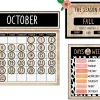 Simply Safari Calendar Bulletin Board Set