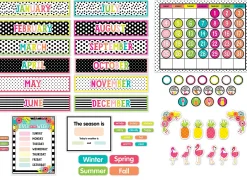 Simply Stylish Tropical Calendar Bulletin Board Set