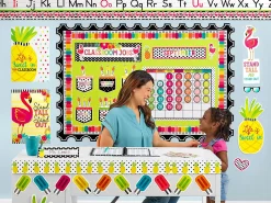 Simply Stylish Tropical Calendar Bulletin Board Set