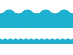Sky Blue Scalloped Border