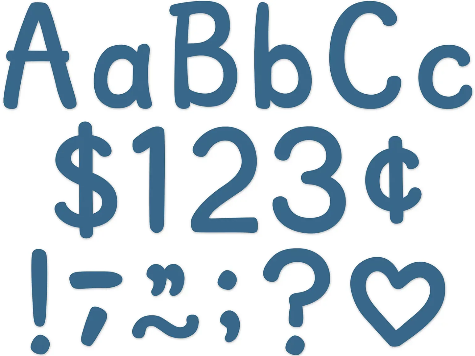 Slate Blue Classic 4" Punch-Out Letters