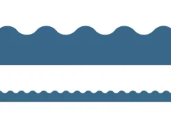 Slate Blue Scalloped Border