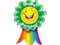 Smiling Ribbon Birthday Badges