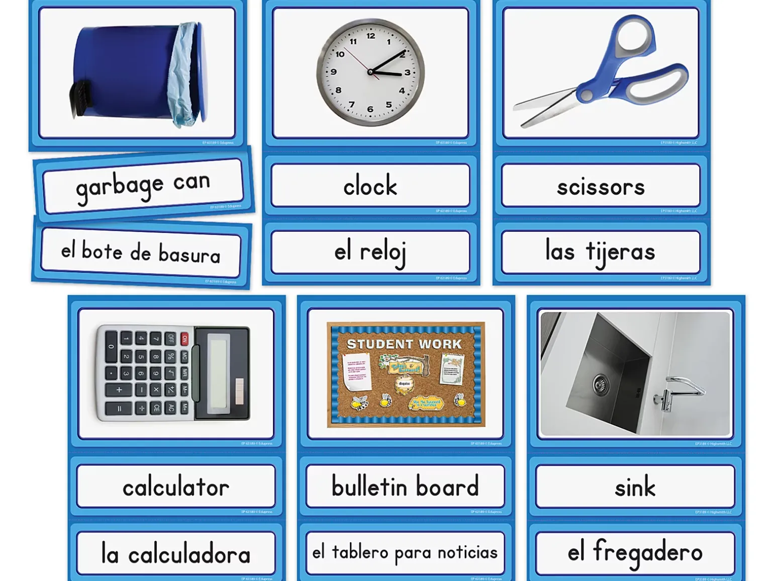 Spanish and English Classroom Labels