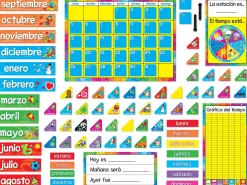 Spanish Calendario Anual Bulletin Board Set