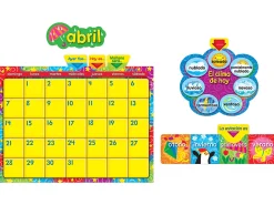 Spanish Write & Wipe Calendar Bulletin Board Set