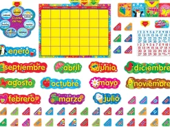 Spanish Write & Wipe Calendar Bulletin Board Set