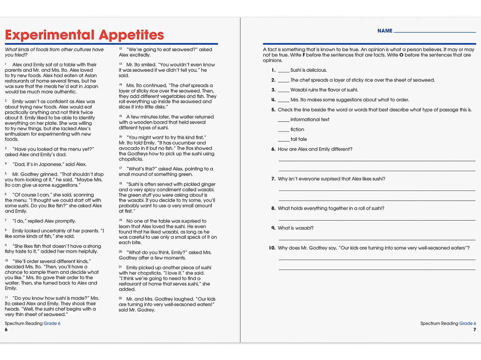 Spectrum® Reading Workbook - Gr. 6