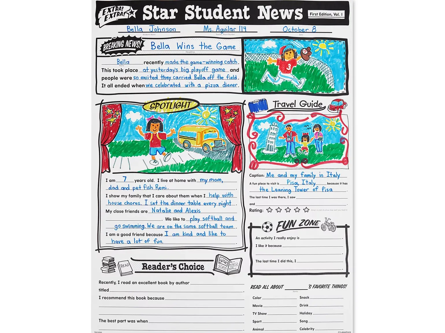 Star Student All About Me Posters - Set of 30