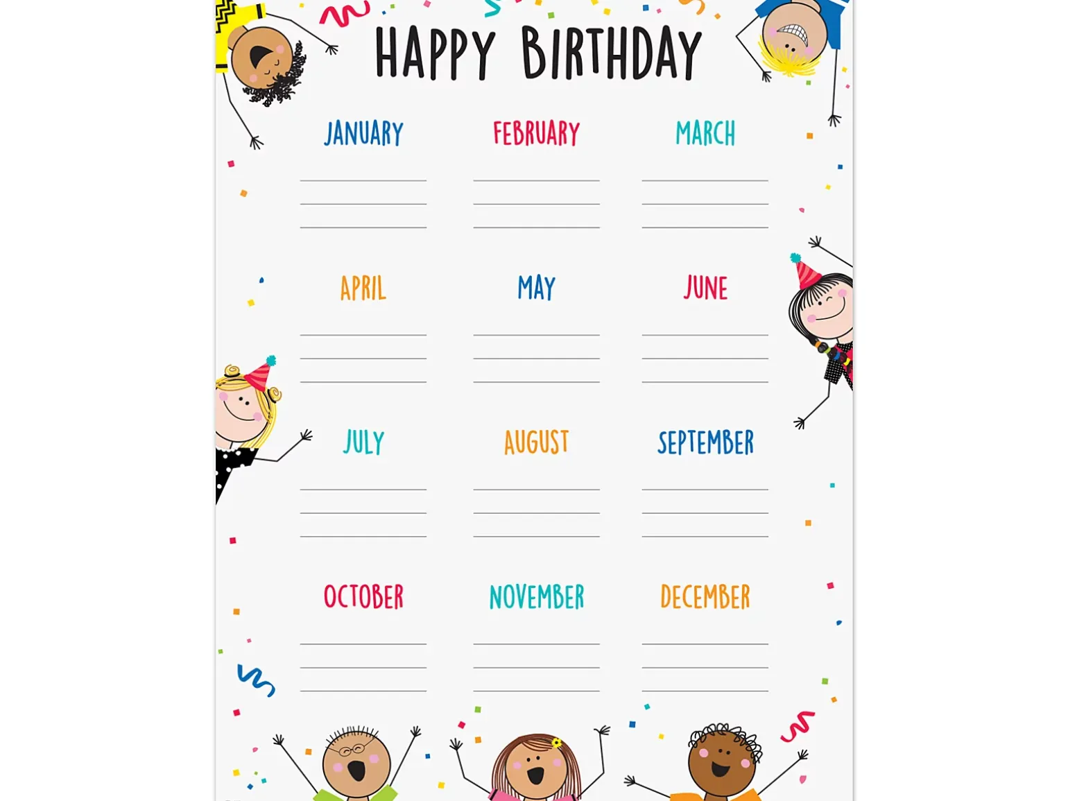 Stick Kids Birthday Poster