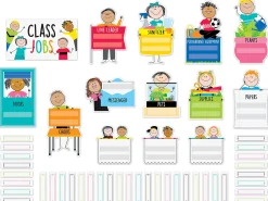 Stick Kids Classroom Jobs Bulletin Board Set