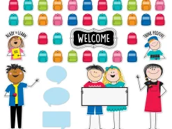 Stick Kids Welcome Bulletin Board Set