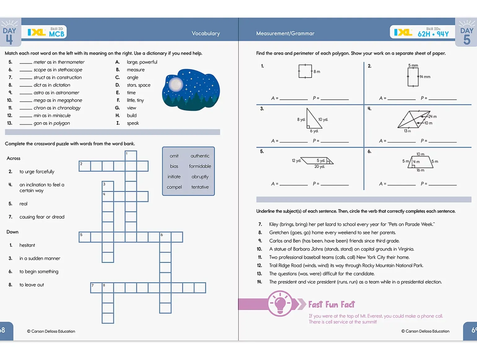 Summer Bridge Activities Workbook - Gr. 7-8
