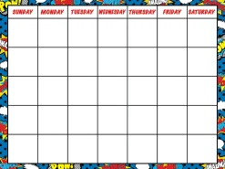 Superhero Classroom Calendar