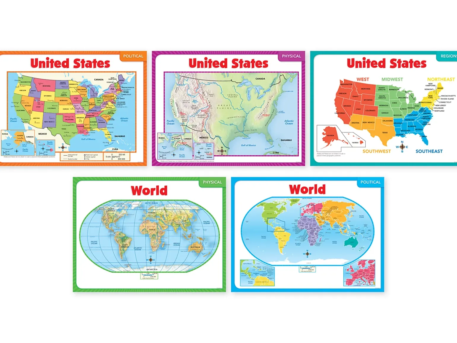Teaching Maps Bulletin Board Set