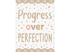 Terrazzo Tones Progress Over Perfection Poster