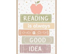 Terrazzo Tones Reading Is Always a Good Idea Poster