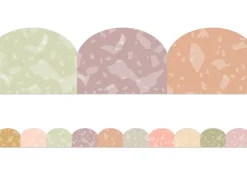 Terrazzo Tones Scalloped Border
