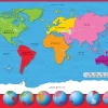 The Continents World Map Poster