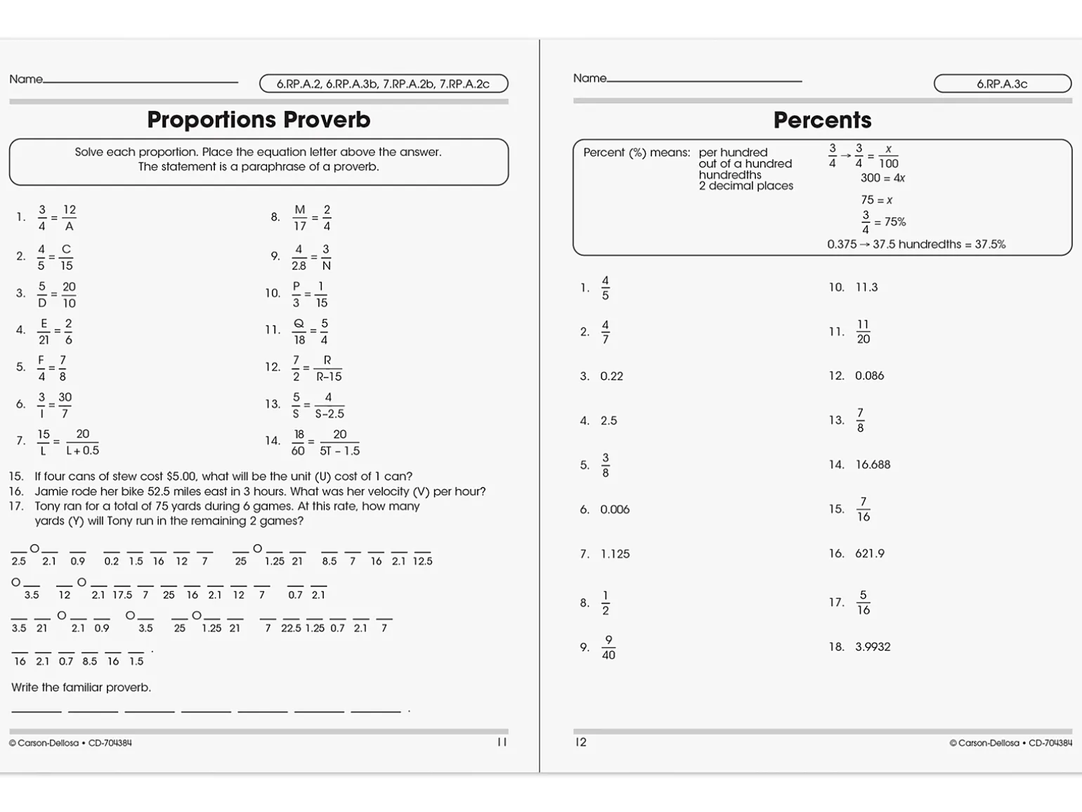 The 100+ Series™ Pre-Algebra Workbook