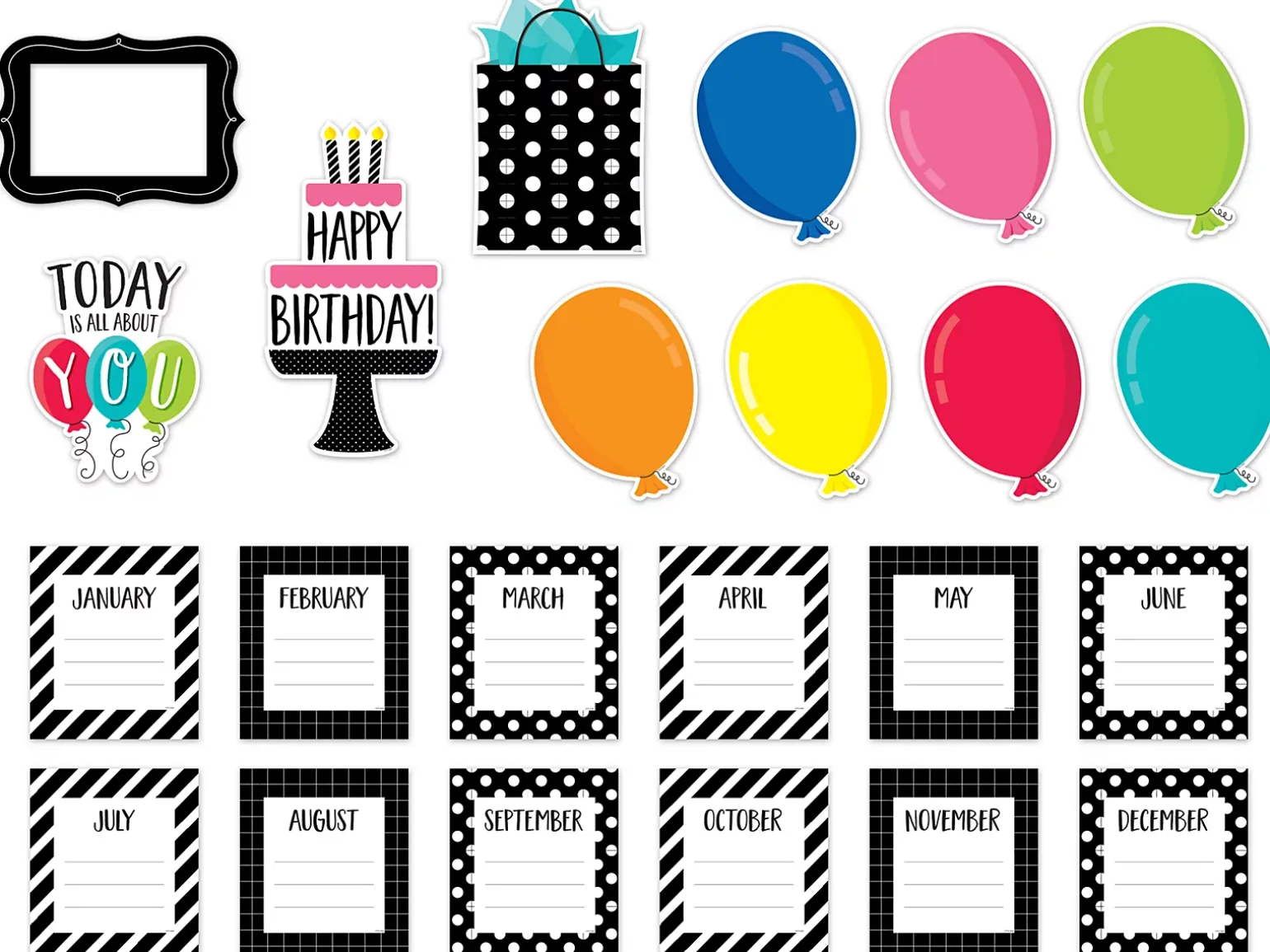 Today Is All About You Birthday Bulletin Board Set