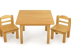 Toddler Hardwood Table & Chairs Set