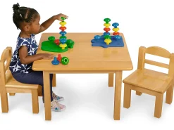 Toddler Hardwood Table & Chairs Set