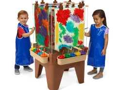 Toddler Indoor/Outdoor Painting Center for 4 - Natural Colors