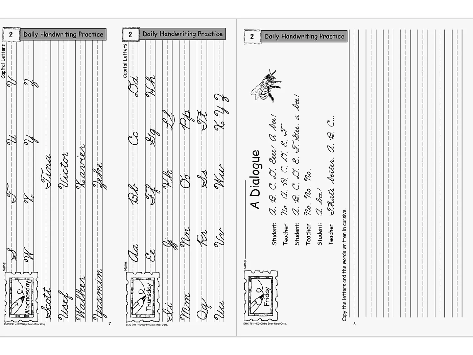 Traditional Cursive Daily Handwriting Practice Workbook