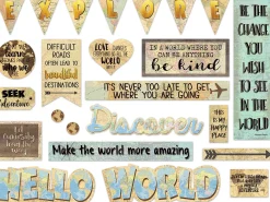 Travel the Map! Motivational Bulletin Board Set