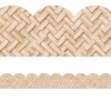 True to You Woven Bamboo Scalloped Border