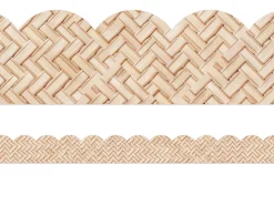 True to You Woven Bamboo Scalloped Border