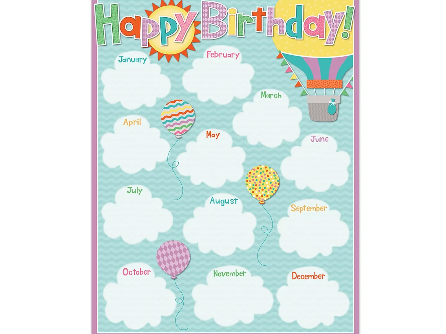 Up & Away Birthday Poster