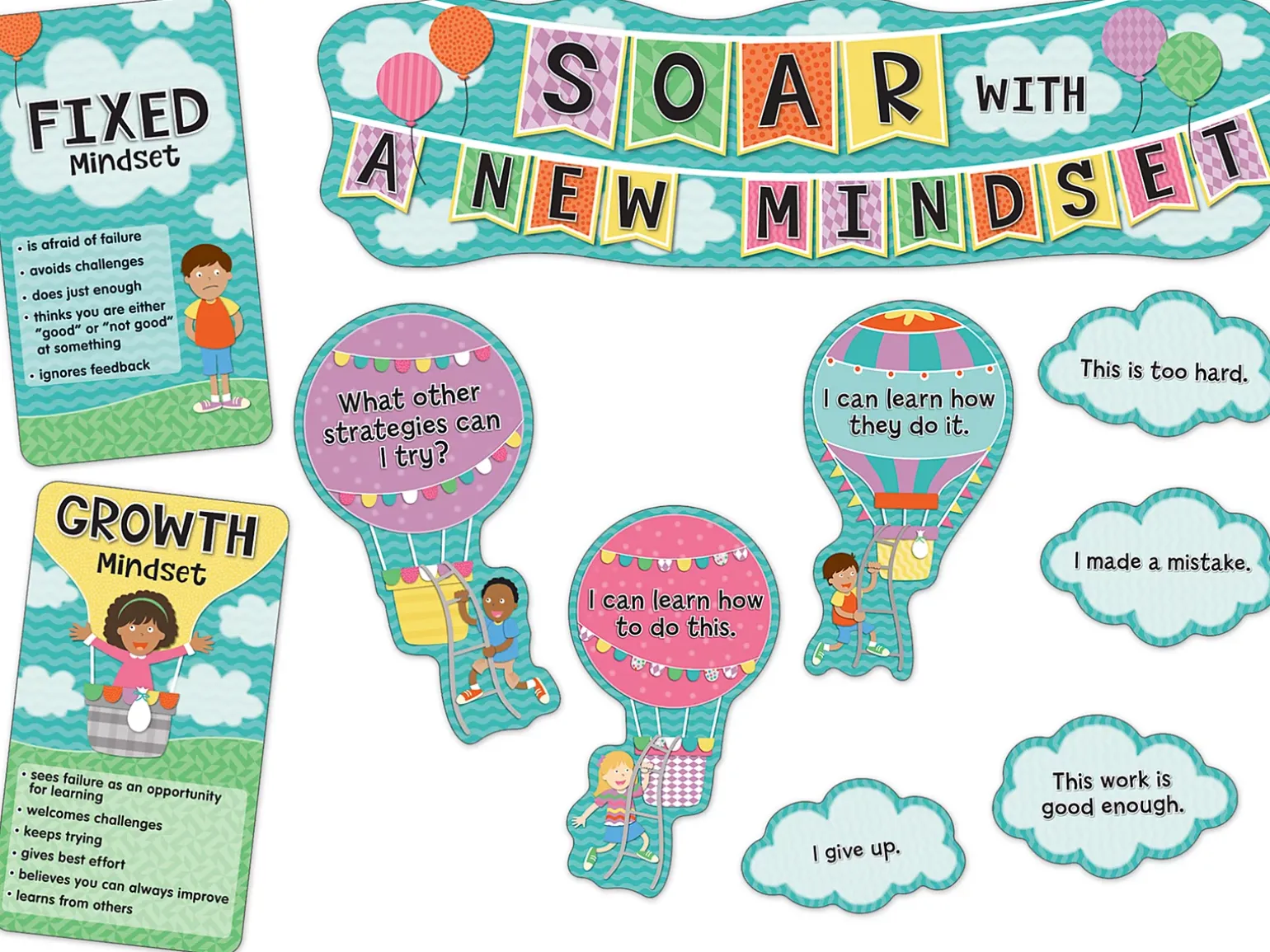 Up & Away Growth Mindset Bulletin Board Set