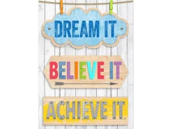 Upcycle-Style Dream, Believe, Achieve Poster