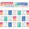 Watercolor Alphabet Card Motivational Bulletin Board Set
