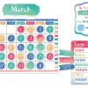 Watercolor Calendar Bulletin Board Set