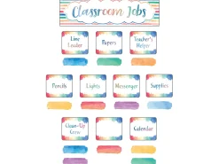 Watercolor Classroom Jobs Bulletin Board Set