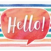 Watercolor Hello Postcards