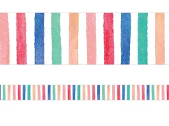 Watercolor Striped Border