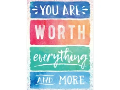 Watercolor You Are Worth Everything Poster
