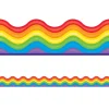Wavy Rainbow Scalloped Border