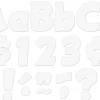 Wavy White 4" Punch-Out Letters
