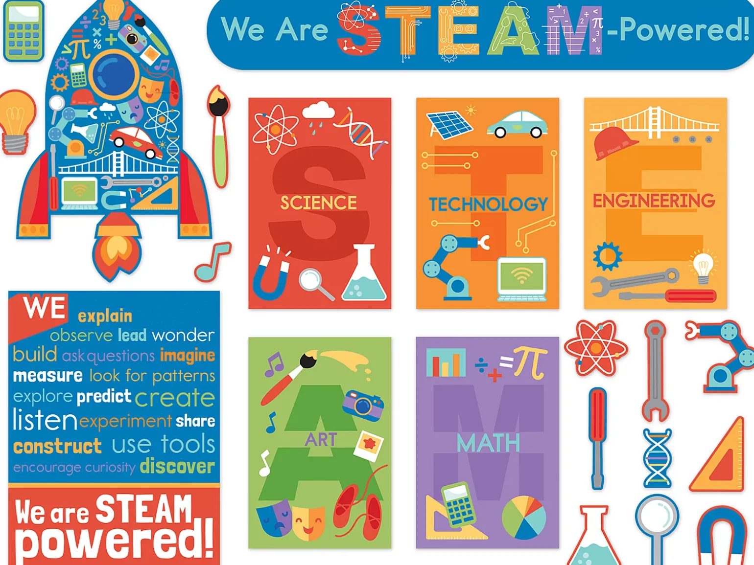 We Are STEAM-Powered Bulletin Board Set