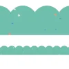 We Belong Speckled Teal Scalloped Border