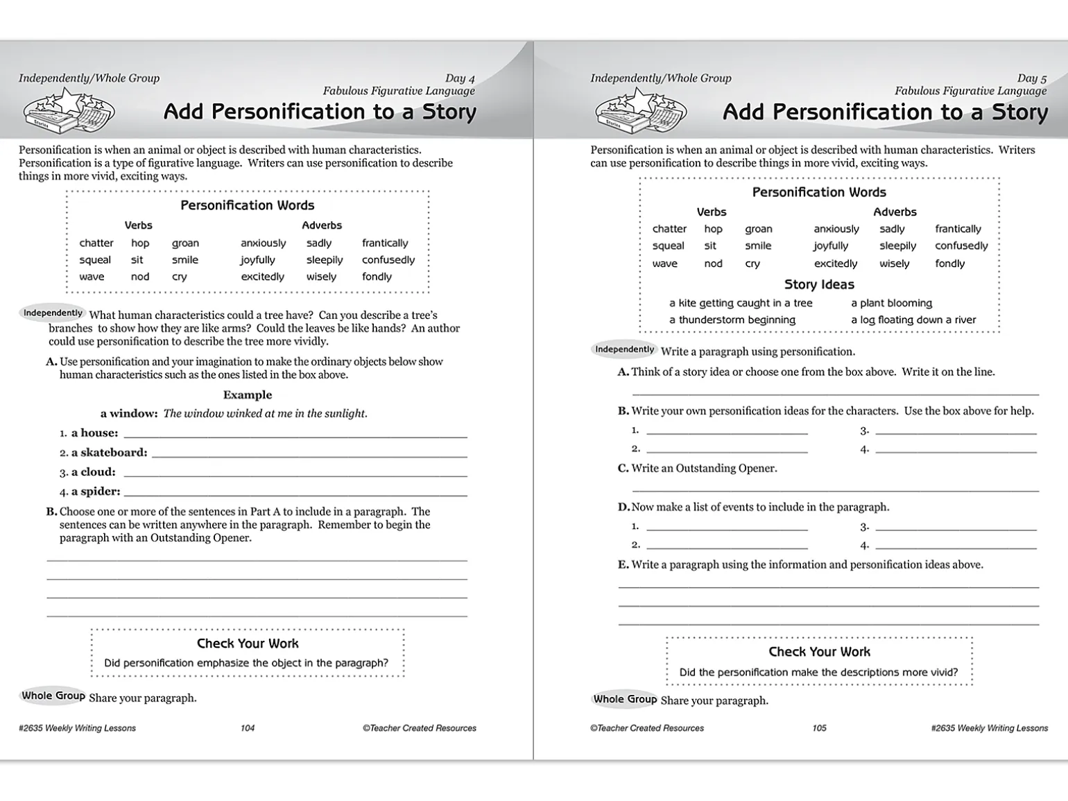 Weekly Writing Lessons Workbook - Gr. 5-6