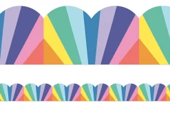 We Stick Together Rainbow Scalloped Border