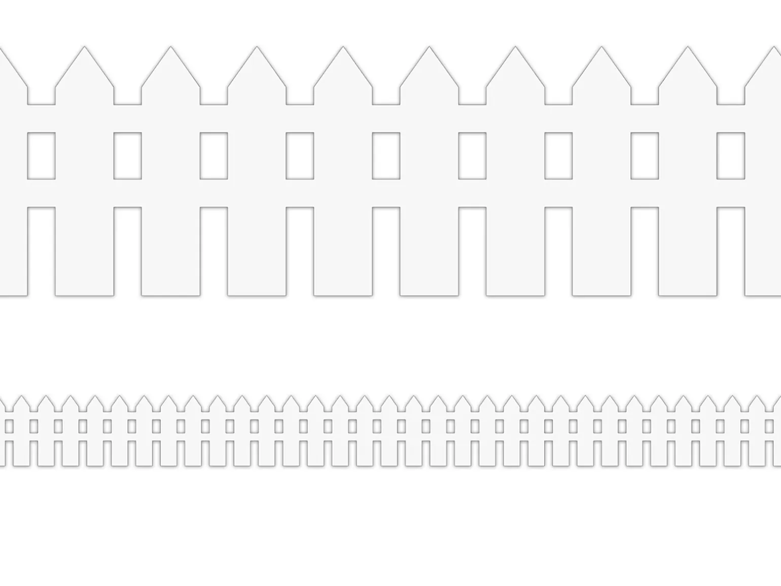 White Picket Fence Border