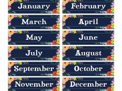 Wildflowers Months of the Year Bulletin Board Set