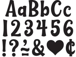 Wild Whimsy Black 4" Self-Adhesive Punch-Out Letters